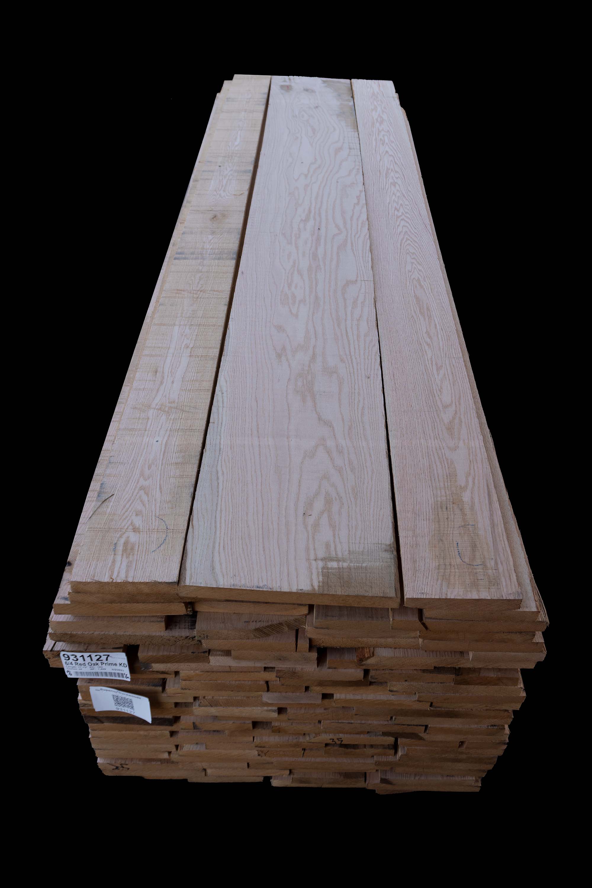 6/4 Red Oak Prime - 9'-10' - S2S - Course 1 - Front