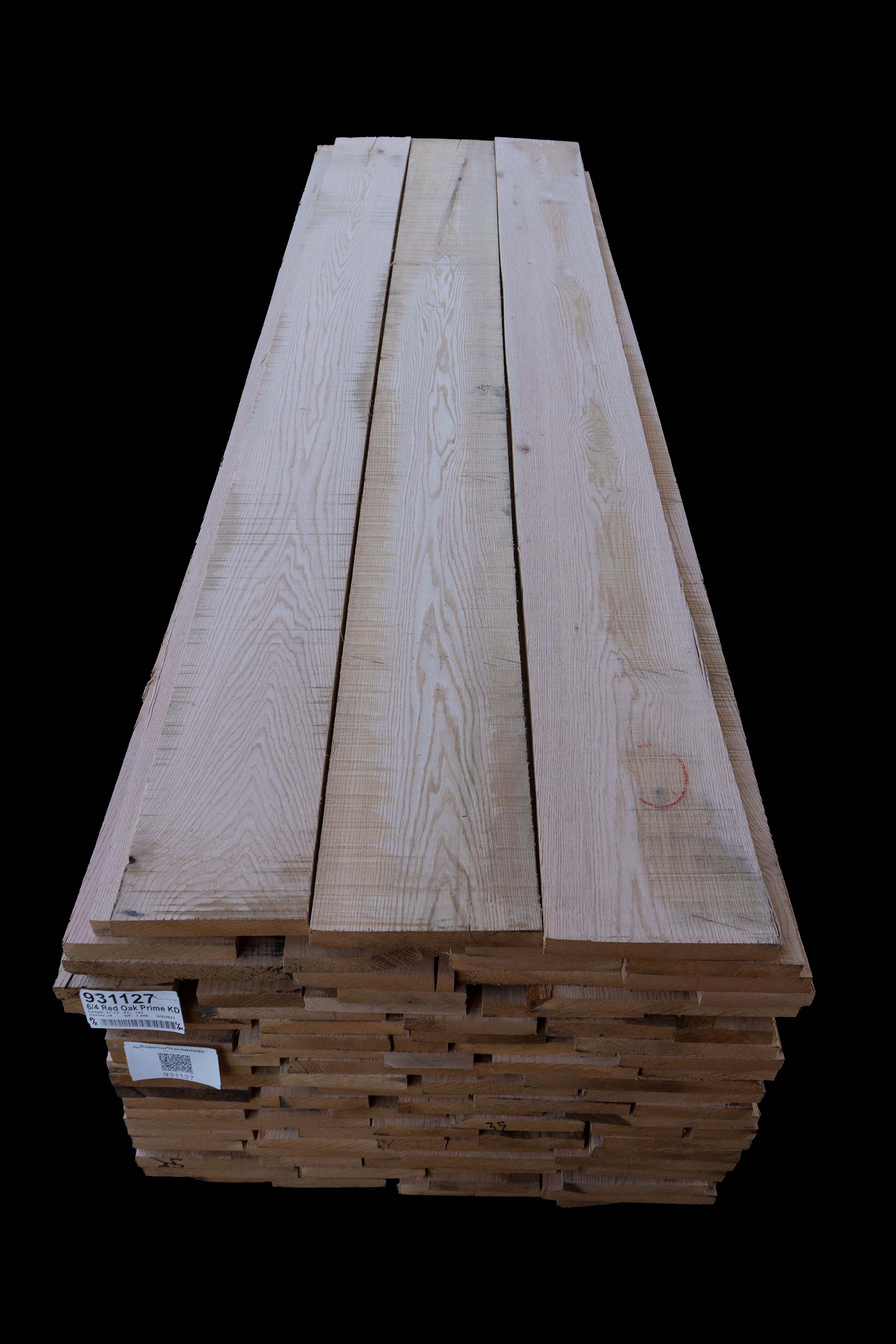 6/4 Red Oak Prime - 9'-10' - S2S - Course 2 - Front