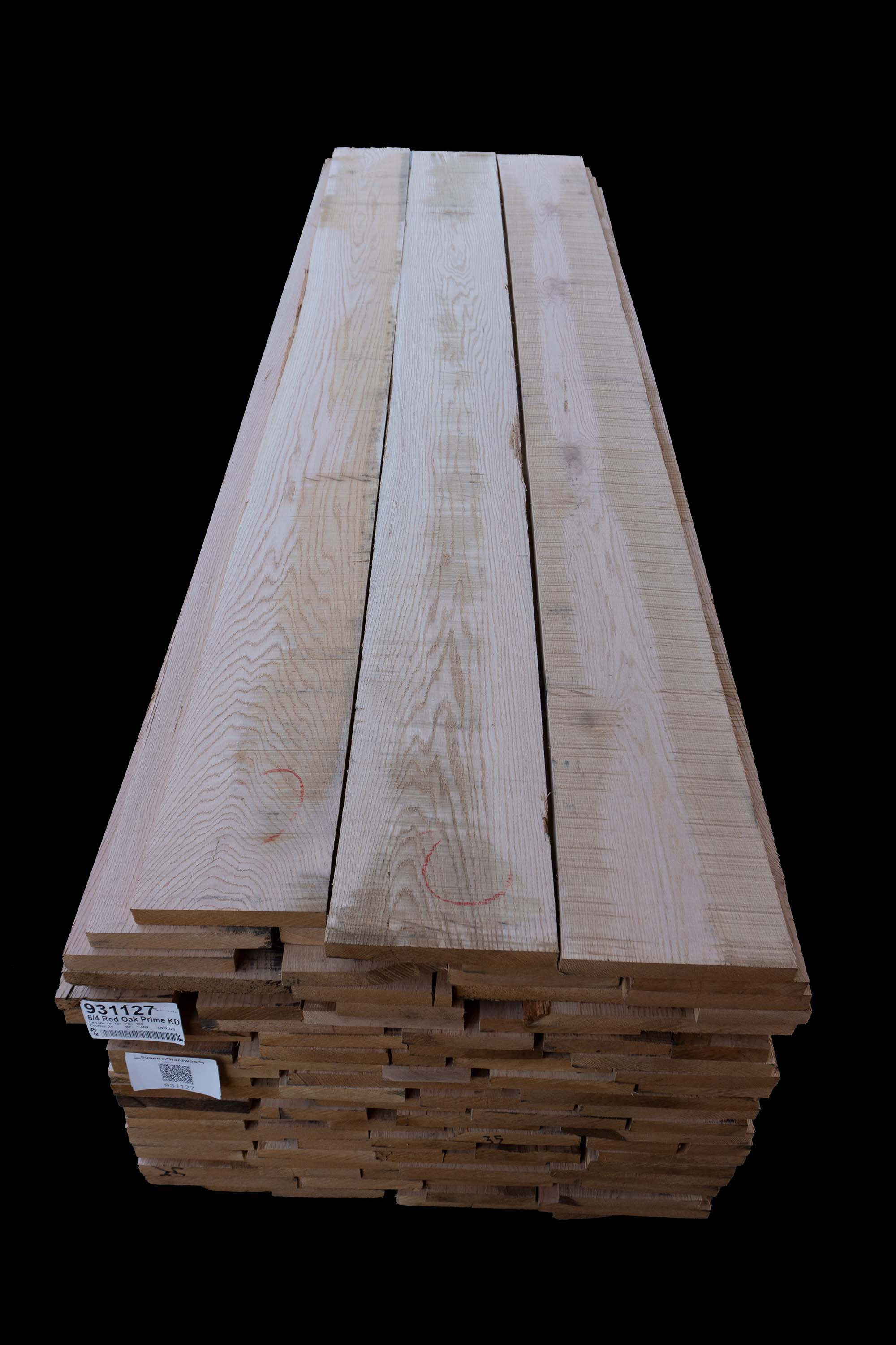 6/4 Red Oak Prime - 9'-10' - S2S - Course 2 - Back