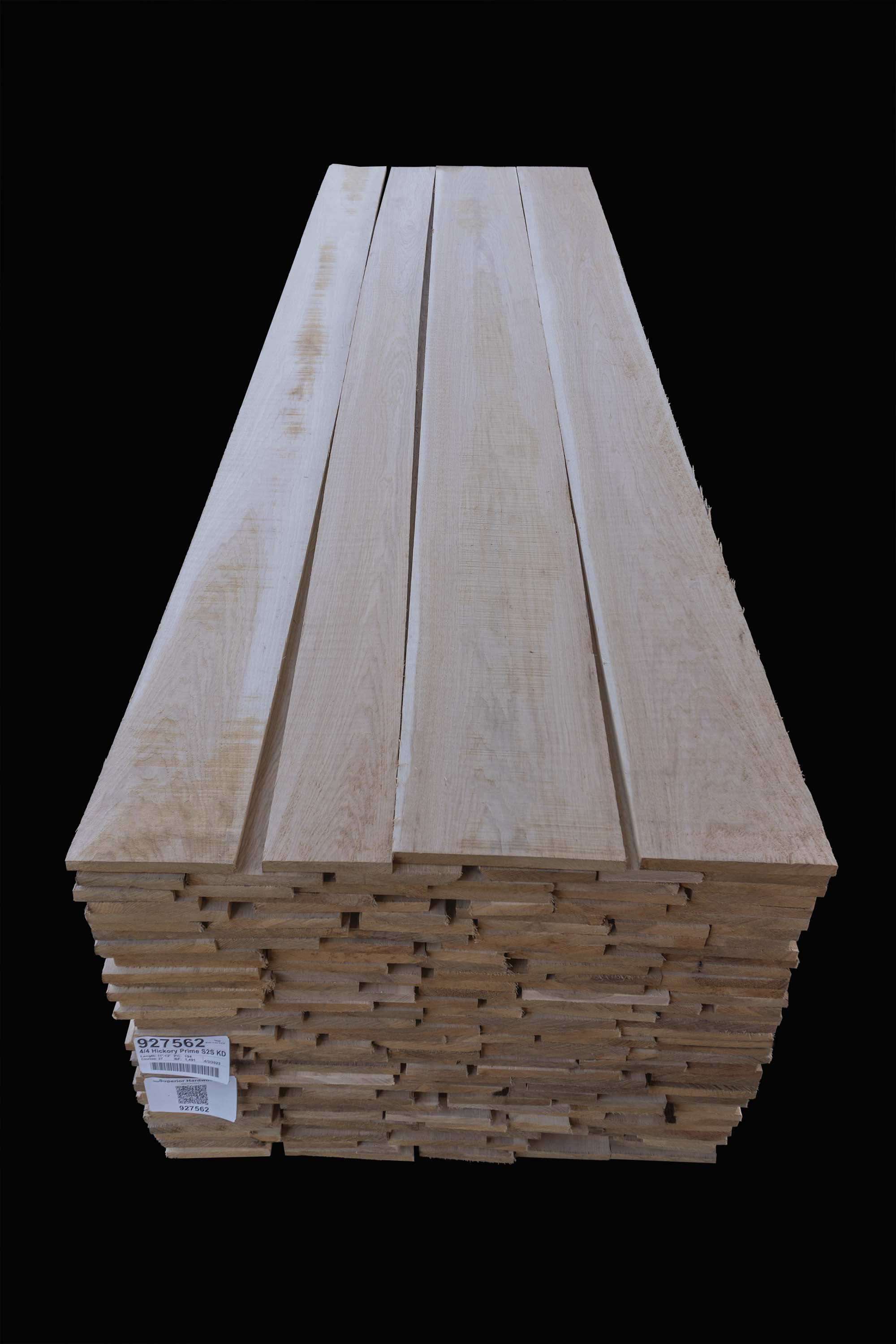 4/4 Hickory Prime - 11'-12' - S2S - Course 2 - Front